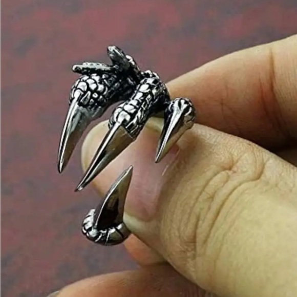 MENS TITANIUM STEEL HAWKS CLAW - Picture 2 of 7
